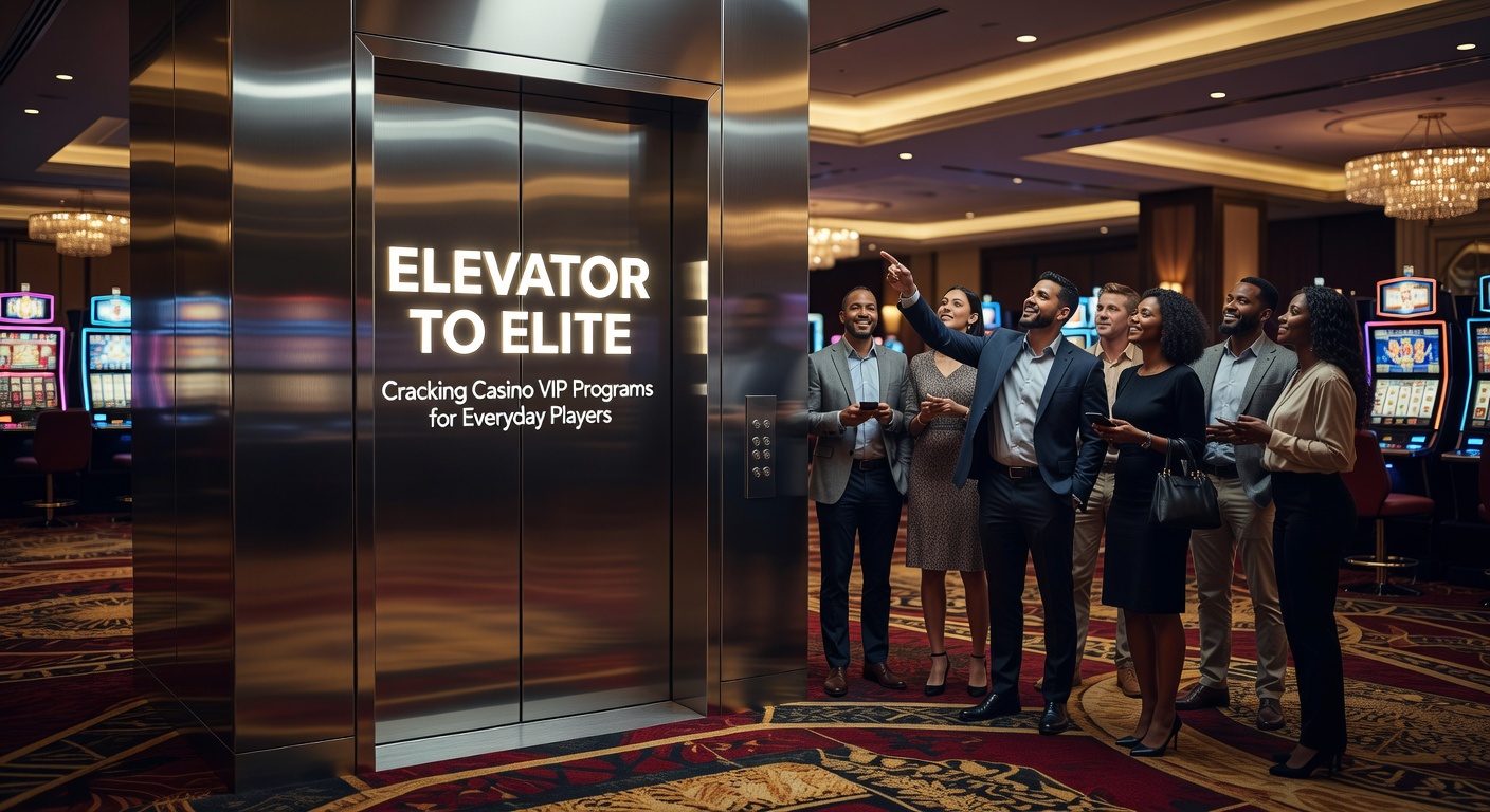 Group of everyday casino players reviewing VIP app on their phones at a bustling casino floor