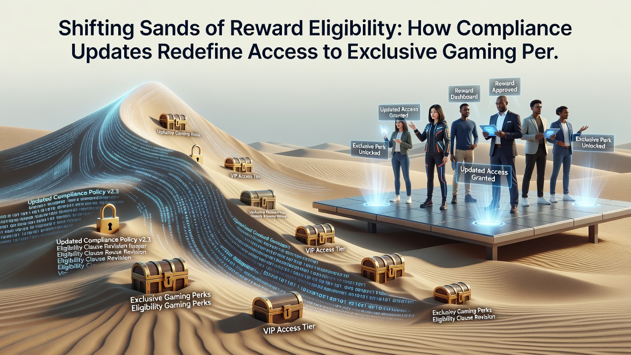 Player verification portal showing compliance status indicators for gaming reward tiers