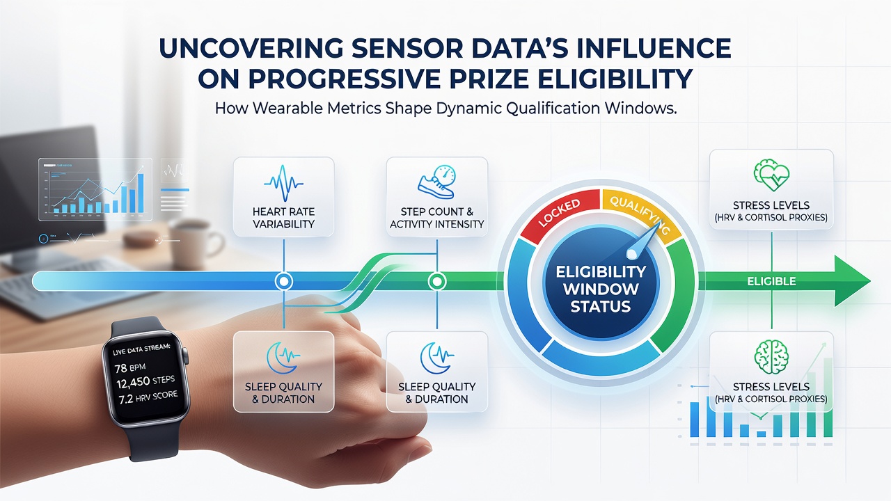Dashboard view of aggregated wearable sensor trends mapped against progressive jackpot contribution rates over a weekly period